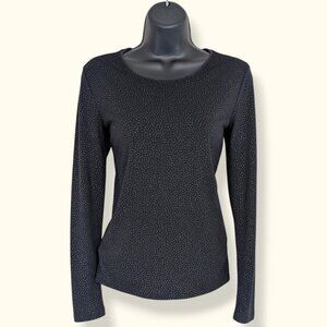 BCBGeneration Metallic Dot Sheer Back Top